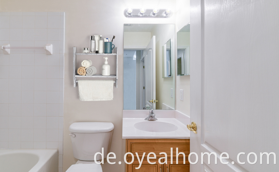 Light Gray Shelf For Bathroom